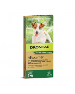 Drontal Allwormer Dog & Puppy Up To 3kg Tablets