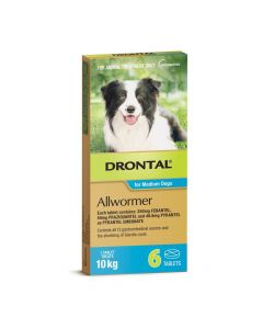 Drontal Allwormer Dog Medium 10kg Tablets