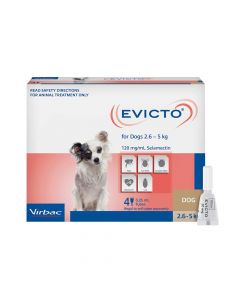 Evicto Dog Very Small 2.6-5kg Brown 4 Pack