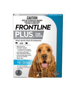 Frontline Plus Dog Medium 10-20kg Blue