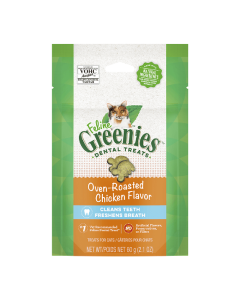Greenies Dental Treats Cat Oven Roasted Chicken Flavour 60g Expiry Date 07/24