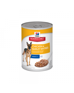 Hill's Science Diet Dog Adult 7+ Chicken & Barley Entree 12 x 370gm