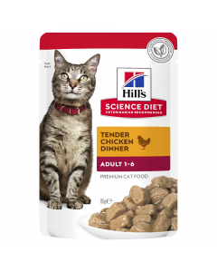 Hill's Science Diet Cat Adult Optimal Care Chicken 12 x 85g