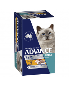 Advance Adult Cat Chicken and Liver Medley - 7 x 85g cans