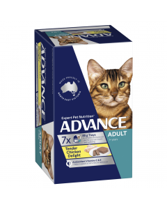 Advance Adult Cat Tender Chicken Delight 7 x 85g 