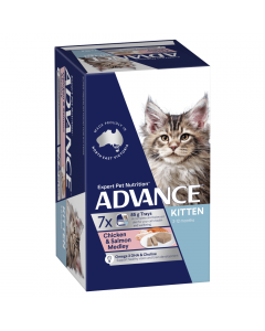 Advance Kitten Wet Cat Food Chicken & Salmon Medley 7 x 85g
