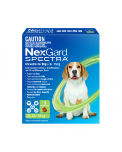 NexGard Spectra Dog Medium 7.6-15kg Green