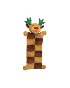 Multipet Loofa Christmas Squeaker Mat Dog Toy Reindeer 33cm