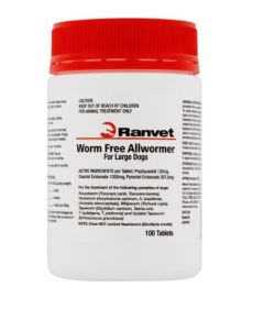 Ranvet Dog 25kg Allwormer Tablets