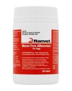 Ranvet Dog 10kg Allwormer Tablets