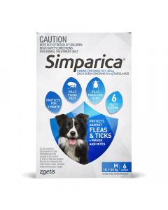 Short Dated Simparica Medium Blue 6 Pack Expires 08/22