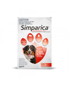Short Dated Simparica Extra Large Red 6 Pack Expires 06/22