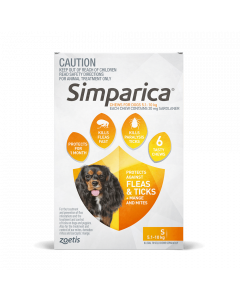 Simparica Dog Small 5.1-10kg Orange