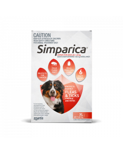 Simparica Dog Extra Large 40.1-60kg Red