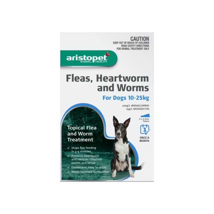 Aristopet Flea & Worms Spot On Dog 1025kg VetProductsDirect