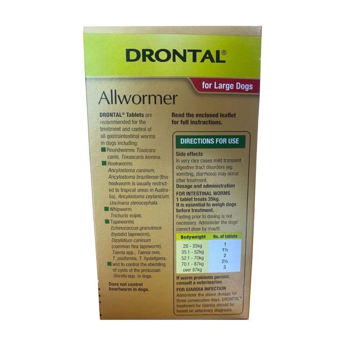Drontal allwormer large dogs sales
