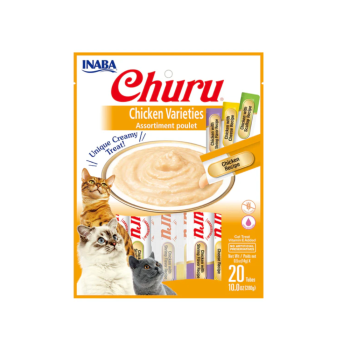 Inaba Churu Puree Chicken Varieties Cat Treats 20 Pack VetProductsDirect