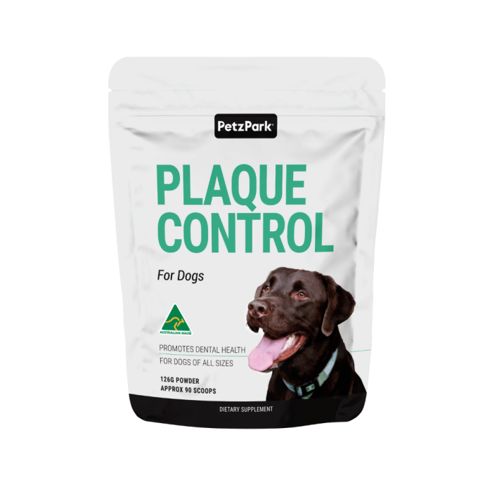 Petz Park Plaque Control Powder Supplement For Dogs Dental Health VetProductsDirect
