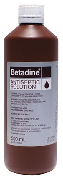 Betadine Antiseptic Solution 500ml VetProductsDirect