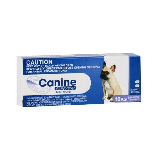 Canine All Wormer Tablets for Dogs 10kg VetProductsDirect