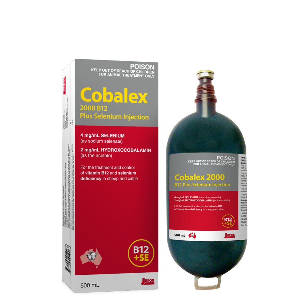 Jurox Cobalex 2000 B12 + Selenium Injection VetProductsDirect