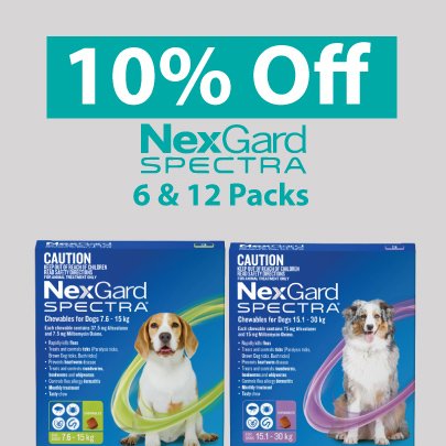10% off Nexgard Spectra 6 | 12 Packs